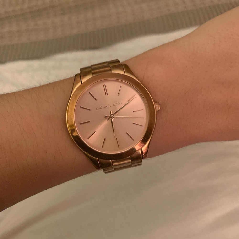 Michael Kors Women's Slim Quartz Watch, Rose Gold
